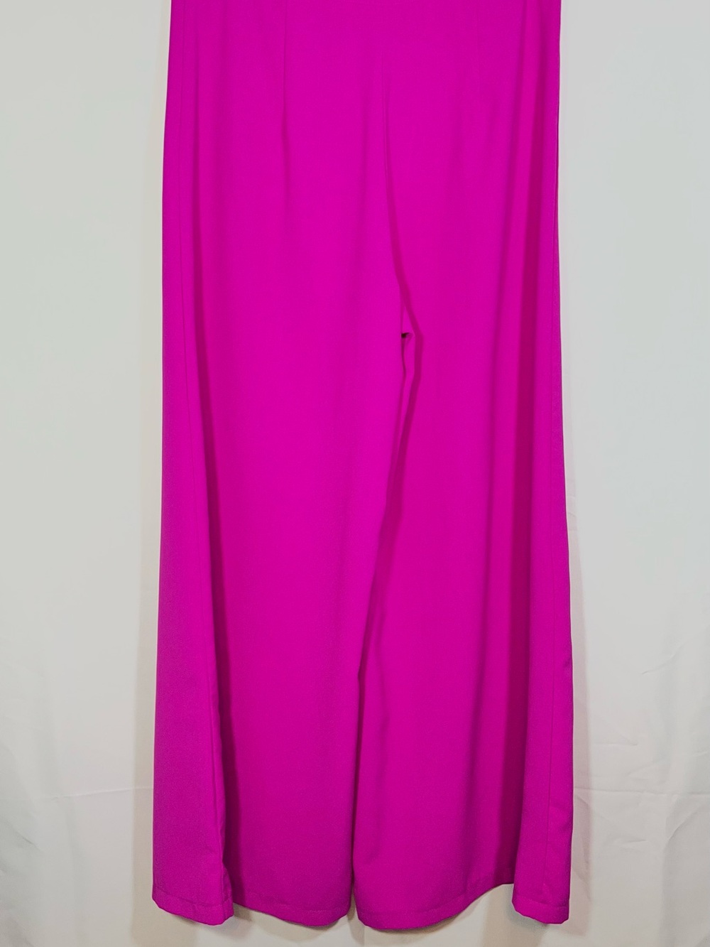 TCEC Hot Pink Wide Leg High Rise Pants Flowy Palazzo Boutique Chic - Picture 3 of 7